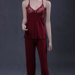 Maroon Lingerie Set - 3 Pieces