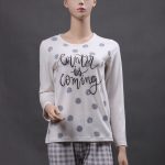 Long-sleeved gray pajama