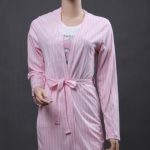 Short-sleeved pajama set with a robe