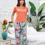 Bright orange wooded pajama