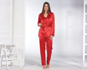 Satin Lingerie Set (Silk) - 3 Pieces