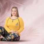 ⁦طقم بيجاما قطني بأكمام طويلة (مقاسات كبيرة)⁩ - الصورة ⁦2⁩